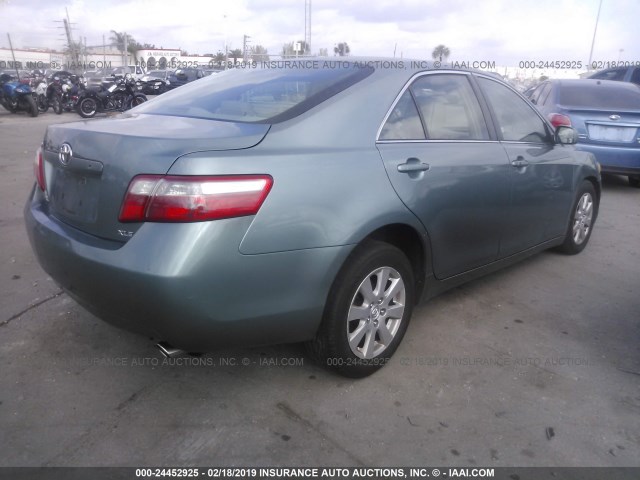 4T1BK46K77U516857 - 2007 TOYOTA CAMRY NEW GENERAT LE/XLE/SE GREEN photo 4