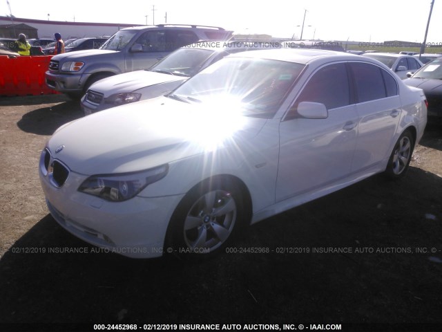 WBANE53517CW59870 - 2007 BMW 525 I WHITE photo 2