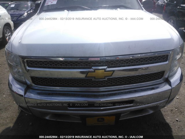 3GCPKSE73DG211477 - 2013 CHEVROLET SILVERADO K1500 LT WHITE photo 6