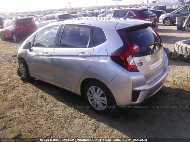 JHMGK5H56GX004592 - 2016 HONDA FIT LX SILVER photo 3