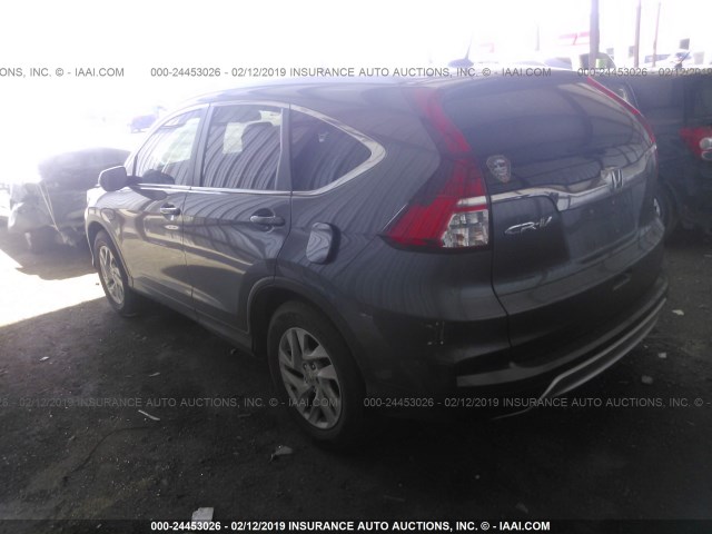 2HKRM3H72FH517603 - 2015 HONDA CR-V EXL GRAY photo 3