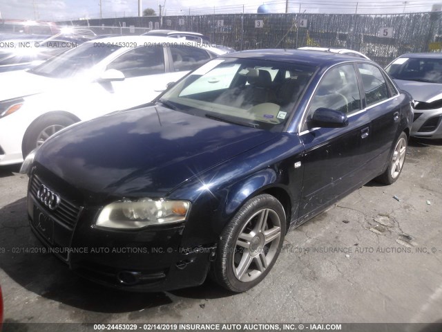 WAUAF78E17A207865 - 2007 AUDI A4 2/TURBO BLUE photo 2