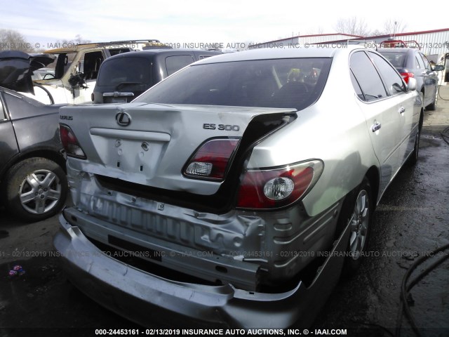 JTHBF30G435039718 - 2003 LEXUS ES 300 SILVER photo 4