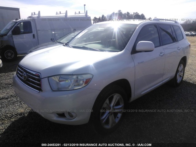 JTEDS42A792091290 - 2009 TOYOTA HIGHLANDER LIMITED WHITE photo 2