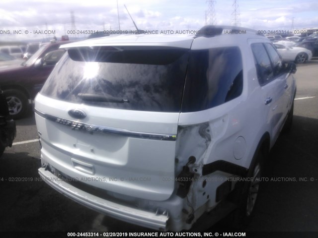 1FM5K7D88EGA27885 - 2014 FORD EXPLORER XLT WHITE photo 4