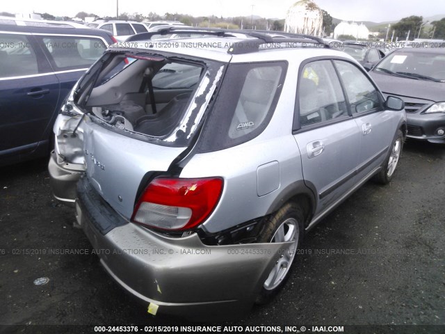 JF1GG685X3H805903 - 2003 SUBARU IMPREZA OUTBACK SPORT SILVER photo 4