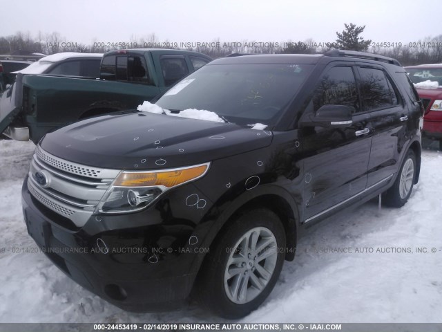 1FM5K8D81DGB56863 - 2013 FORD EXPLORER XLT BLACK photo 2