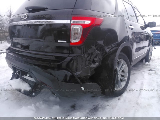 1FM5K8D81DGB56863 - 2013 FORD EXPLORER XLT BLACK photo 6