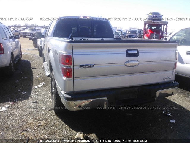 1FTFX1EF1BFB84907 - 2011 FORD F150 SUPER CAB SILVER photo 3