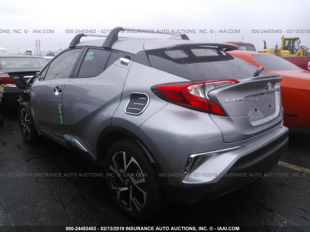 NMTKHMBX7JR055237 - 2018 TOYOTA C-HR XLE/XLE PREMIUM SILVER photo 3