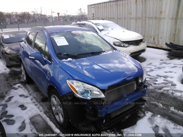 KL4CJASB6FB139118 - 2015 BUICK ENCORE BLUE photo 1