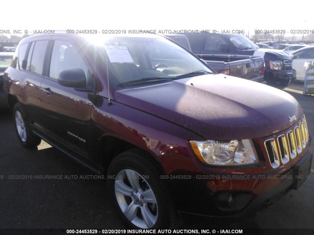 1C4NJDBBXCD524858 - 2012 JEEP COMPASS SPORT RED photo 1