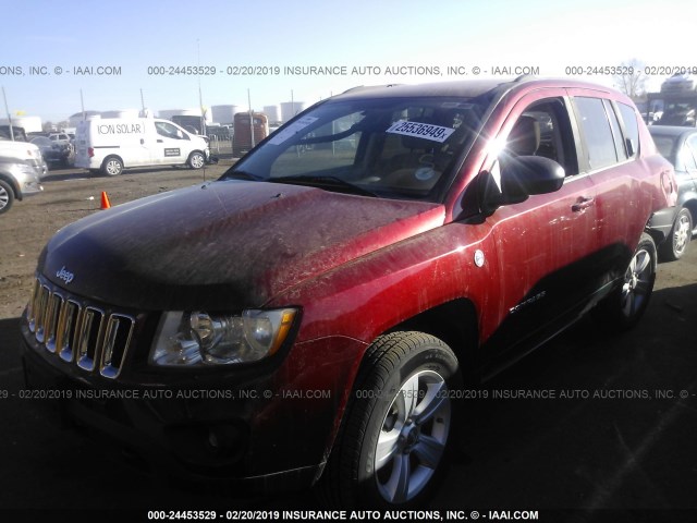 1C4NJDBBXCD524858 - 2012 JEEP COMPASS SPORT RED photo 2