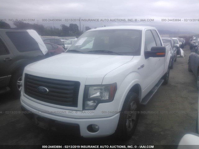 1FTFX1CV3AKB32890 - 2010 FORD F150 SUPER CAB WHITE photo 2