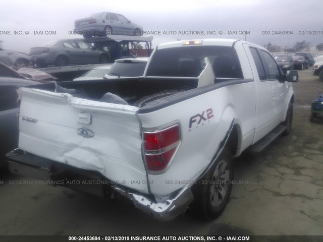 1FTFX1CV3AKB32890 - 2010 FORD F150 SUPER CAB WHITE photo 4