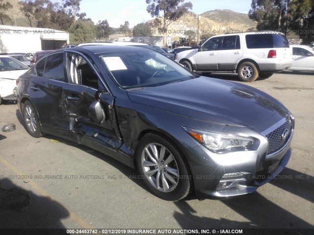 JN1BV7APXEM688655 - 2014 INFINITI Q50 PREMIUM/SPORT GRAY photo 1