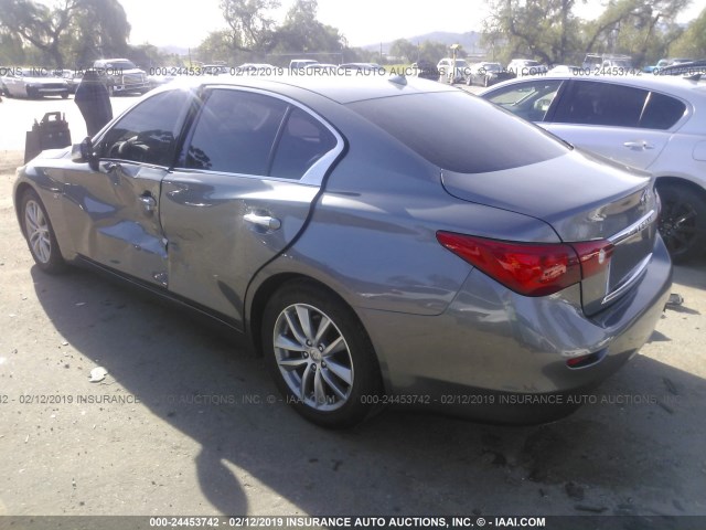 JN1BV7APXEM688655 - 2014 INFINITI Q50 PREMIUM/SPORT GRAY photo 3