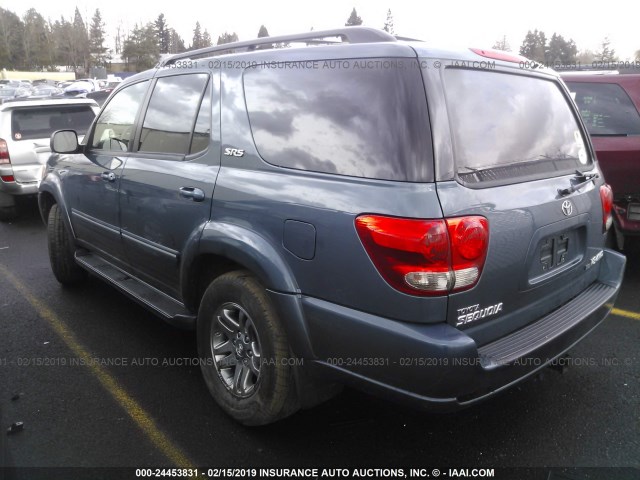 5TDBT44AX5S250294 - 2005 TOYOTA SEQUOIA SR5 BLUE photo 3