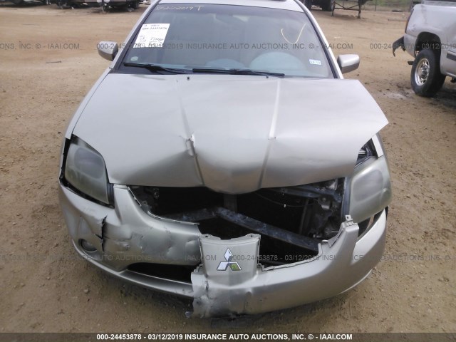 4A3AB76S94E135788 - 2004 MITSUBISHI GALANT GTS SILVER photo 6