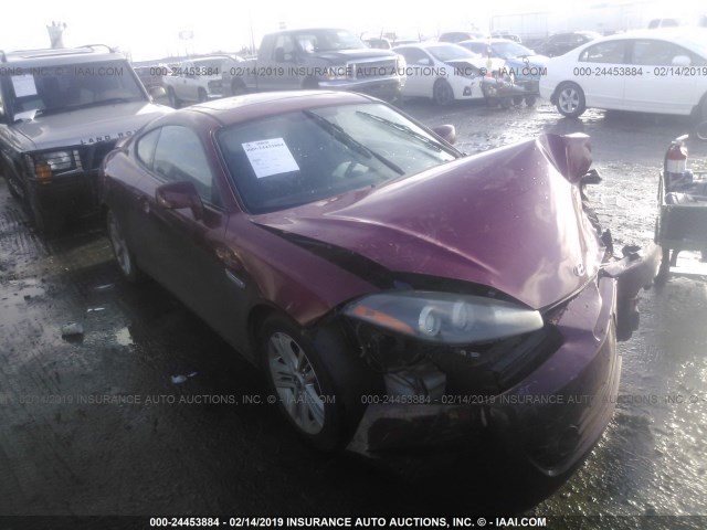 KMHHM66D07U243911 - 2007 HYUNDAI TIBURON GS BURGUNDY photo 1