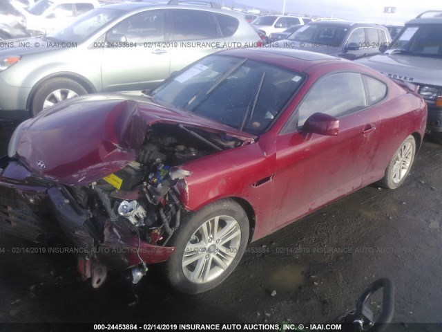 KMHHM66D07U243911 - 2007 HYUNDAI TIBURON GS BURGUNDY photo 2