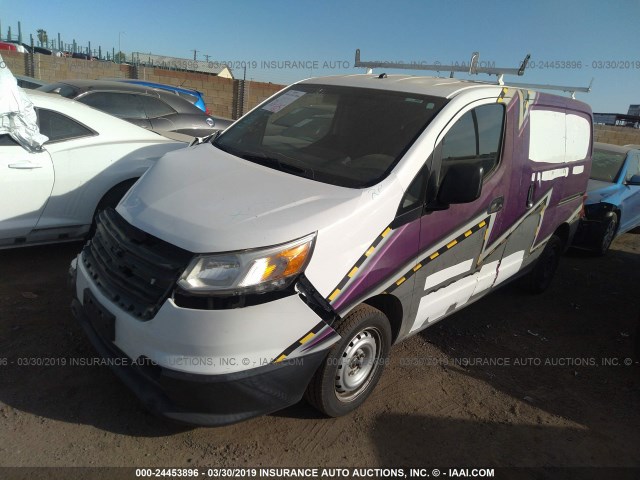 3N63M0YN9FK709557 - 2015 CHEVROLET CITY EXPRESS LS WHITE photo 2