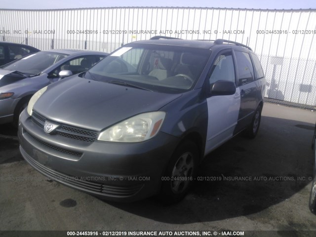 5TDZA23C25S267358 - 2005 TOYOTA SIENNA CE/LE GRAY photo 2