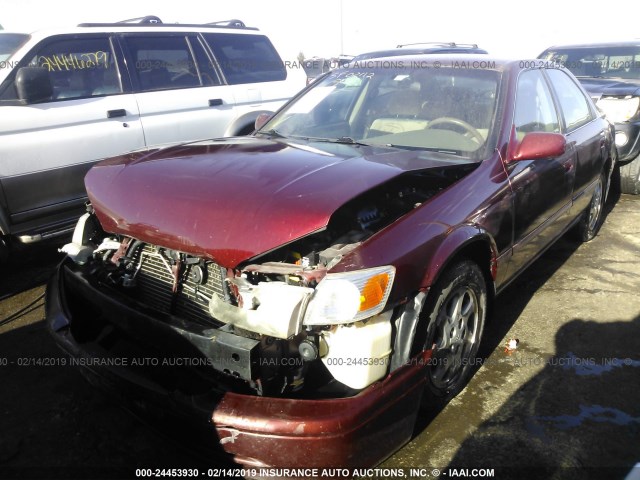 4T1BG22K21U089235 - 2001 TOYOTA CAMRY CE/LE/XLE MAROON photo 2