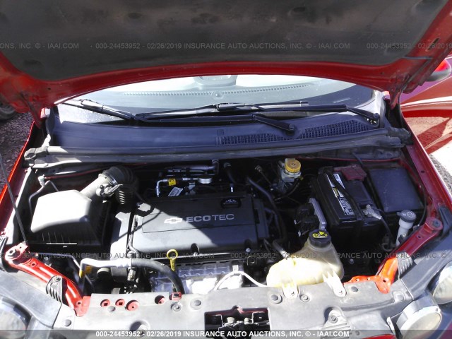1G1JA5SH6C4228995 - 2012 CHEVROLET SONIC LS RED photo 10