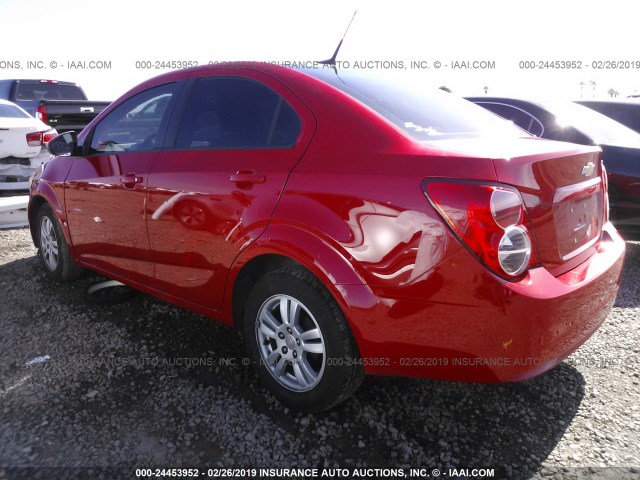 1G1JA5SH6C4228995 - 2012 CHEVROLET SONIC LS RED photo 3