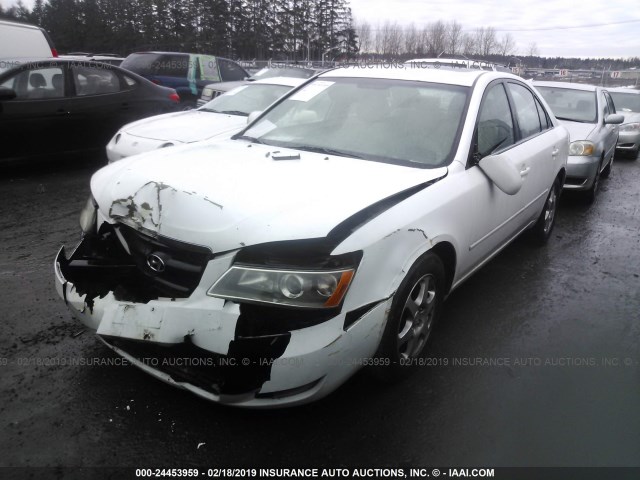 5NPEU46F67H168333 - 2007 HYUNDAI SONATA SE/LIMITED WHITE photo 2