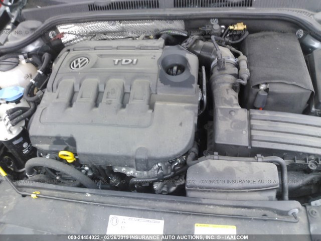 3VW3A7AJXFM405523 - 2015 VOLKSWAGEN JETTA TDI GRAY photo 10