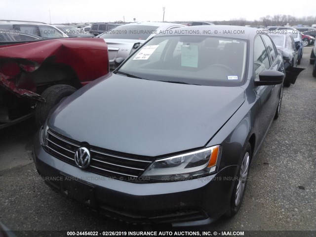 3VW3A7AJXFM405523 - 2015 VOLKSWAGEN JETTA TDI GRAY photo 2