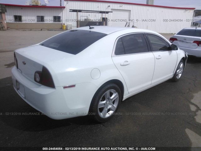 1G1ZB5EB2AF275742 - 2010 CHEVROLET MALIBU LS WHITE photo 4