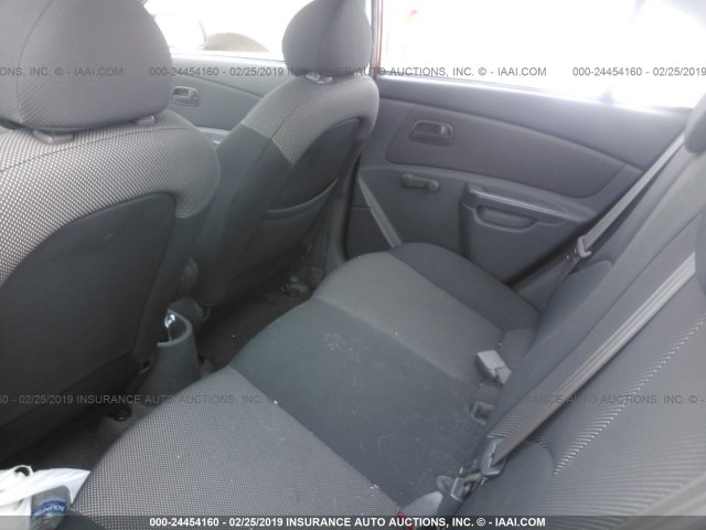 KNADE123686362646 - 2008 KIA RIO LX/SX RED photo 8