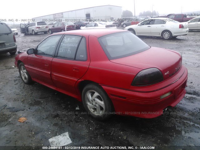 1G2NW54N8PC750752 - 1993 PONTIAC GRAND AM GT RED photo 3