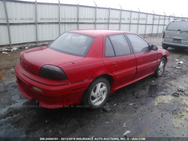 1G2NW54N8PC750752 - 1993 PONTIAC GRAND AM GT RED photo 4