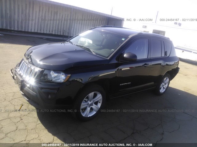 1C4NJDBB9ED514339 - 2014 JEEP COMPASS SPORT BLACK photo 2