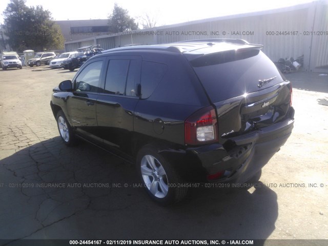 1C4NJDBB9ED514339 - 2014 JEEP COMPASS SPORT BLACK photo 3