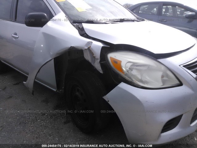 3N1CN7AP2CL889252 - 2012 NISSAN VERSA S/SV/SL SILVER photo 6