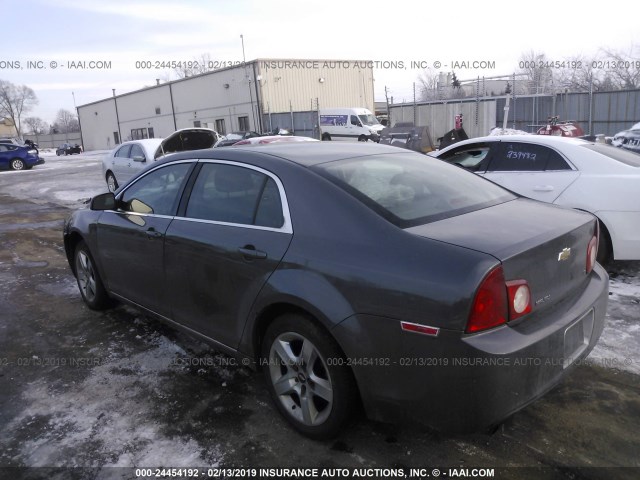 1G1ZH57B39F231675 - 2009 CHEVROLET MALIBU 1LT ნაცრისფერი ფოტო 3