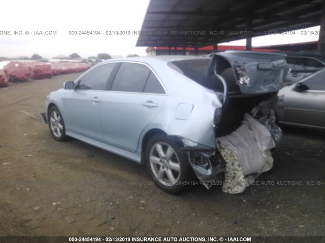 4T1BE46K28U755127 - 2008 TOYOTA CAMRY CE/LE/XLE/SE 浅蓝色 照片 3