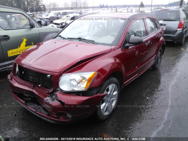 1B3HB48B07D509262 - 2007 DODGE CALIBER SXT RED photo 2