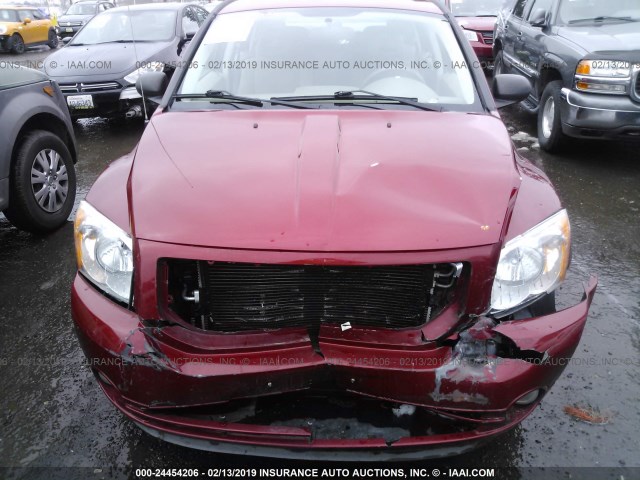 1B3HB48B07D509262 - 2007 DODGE CALIBER SXT RED photo 6