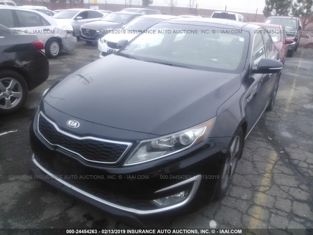 KNAGM4AD7C5025445 - 2012 KIA OPTIMA HYBRID BLACK photo 2