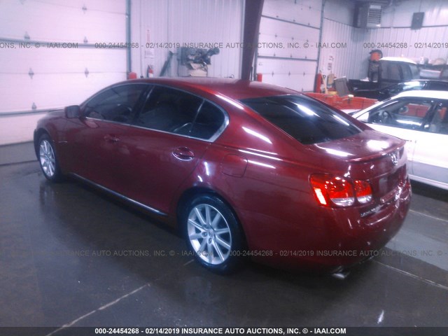 JTHCH96S960005997 - 2006 LEXUS GS GENERATION 200 300 RED photo 3