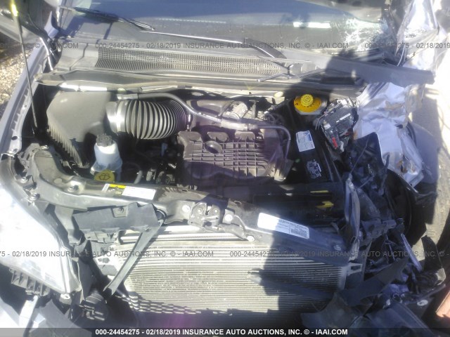 2C4RDGCG5GR194862 - 2016 DODGE GRAND CARAVAN SXT SILVER photo 10