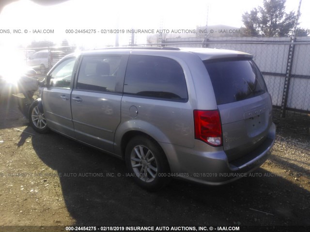 2C4RDGCG5GR194862 - 2016 DODGE GRAND CARAVAN SXT SILVER photo 3