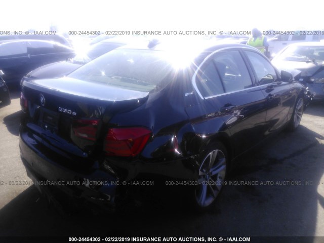 WBA8E1C52JA180141 - 2018 BMW 330E BLACK photo 4