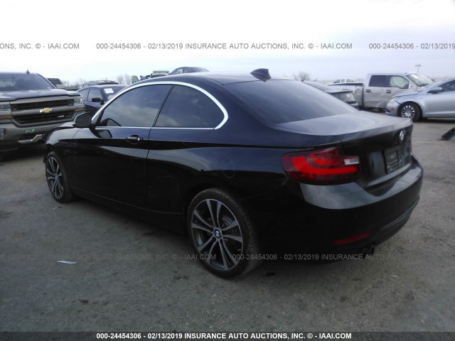 WBA1F5C52GV343989 - 2016 BMW 228 I BLACK photo 3